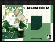 2006-07 ITG Heroes and Prospects Numbers #GUN38 Leland Irving GAME USED JERSEY