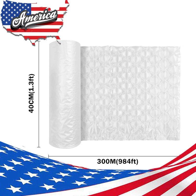 1 PACK 984ft x 16" Air Cushion Machine Film Bubble Pillow Packaging Padding Roll - Image 1 of 4