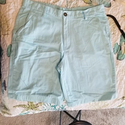 Pantalones cortos de vestir para hombre George Light Teal de fácil cuidado talla 36 Foto 1 de 4