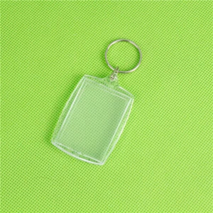 5-20x Clear Blank Acrylic Insert Photo Picture Frame Key Ring Keychain Keyring - Picture 1 of 9