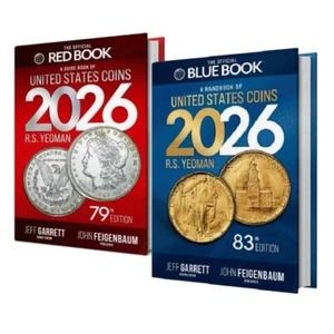 2026 Red Book, Price Guide and 2026 Blue Book, Handbook of U.S. Coins, Hardbound - Picture 1 of 16