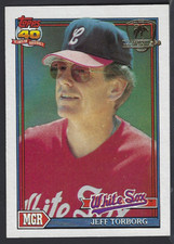 1991 TOPPS  DESERT SHIELD #609 JEFF TORBORG * WHITE SOX * NM/MINT OR BETTER