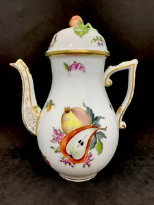 Herend caffettiera frutta e fiori con coperchio - Foto 1 di 12