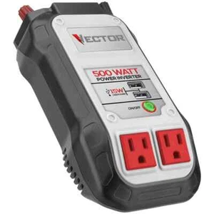 VECTOR 500 Watt Power Inverter, Dual Power Inverter, Two USB Charging Ports - Picture 1 of 9