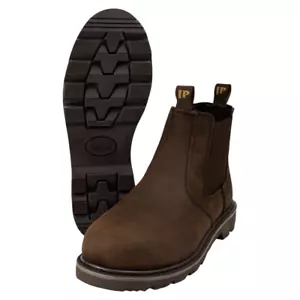 Jack Pyke Safety Dealer Boots Brown Leather Workwear Hunting Shooting Steel Toe - Picture 1 of 8