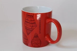 Starbucks 2015 Red Christmas Ornaments 12 oz Ceramic Coffee Mug - Picture 1 of 8