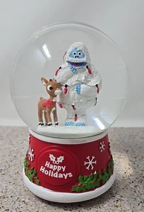Rudolph La Renna dal Naso Rosso Abominevole Pupazzo di Neve Musicale Globo di Neve - Foto 1 di 8