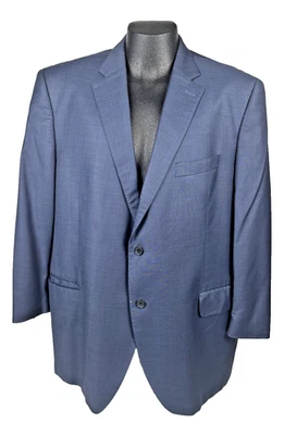 Peter Millar 男式 48R 蓝色 100% 羊毛西装外套运动外套加拿大制造 — 第 1/4 张图片