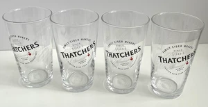 Thatchers Half Pint Glasses x4 – Cider Pub Barware – Etched Logo Apple Design - Picture 1 of 7