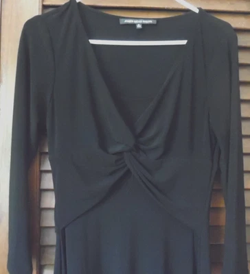 Jones Wear Beautiful & Unique Black Dress W/Long Sleeves Size 6 - Image 1 of 4