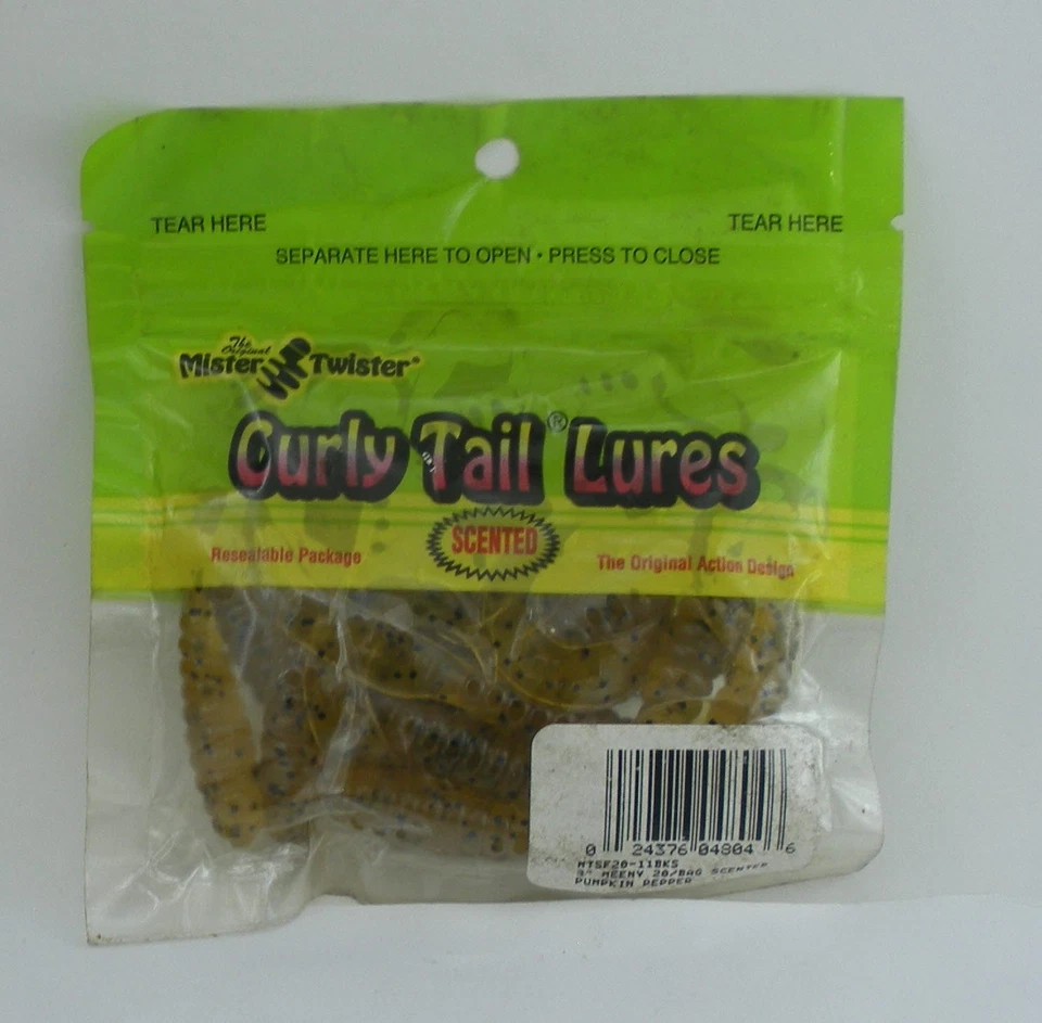 Mister Twister MTSF20-11BKS 3" Twister Meeny Grub Calabaza Pimienta 20CT Foto 1 de 1