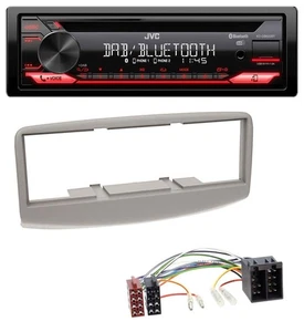 JVC CD DAB USB Bluetooth MP3 Autoradio für Fiat Multipla 186 1999-2010 grau - Bild 1 von 7