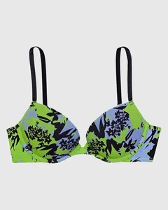 NEW La Senza Tropical Summer AOP Remix Cotton Smooth Push Up Plunge Bra ALL Sz - Bild 1 von 15