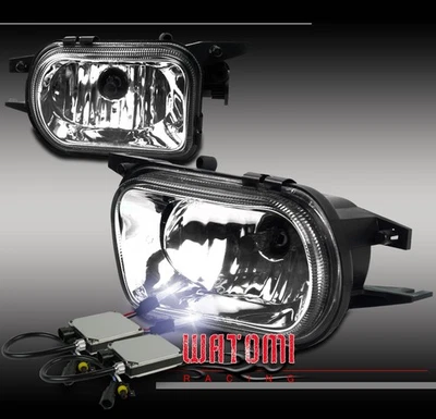 01-06 MERCEDES-BENZ CLASE C W203 PARACHOQUES FAROS ANTINIEBLA CROMO CON KIT OCULTO 10000K Foto 1 de 4