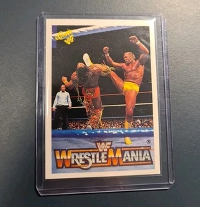 1990 Classic Card WWF History of Wrestlemania Hulk Hogan & Ultimate Warrior 132 - Bild 1 von 2