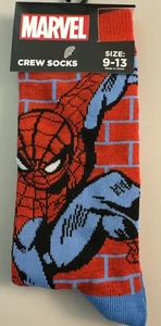 Spider-Man - Marvel - Crew-Herrensocken - Größe 9-13 - Neu mit Etikett - KOSTENLOSER VERSAND - Bild 1 von 1