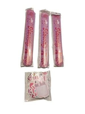 Lote de 86 piezas de pulseras y pegatinas rosadas para niñas regalos de fiesta para cumpleaños Foto 1 de 4