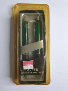 Parker Frontier Kugelschreiber und Bleistift Set Grün/Schwarz/Silber Farbe 2001 Neu - Bild 1 von 8