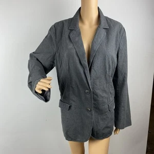 J. Jill Blazer Damen XL grau 100% Baumwolle Freizeit - Bild 1 von 7