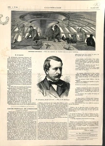 EXPOSITION UNIVERSELLE PLAFOND GRAND VESTIBULE / LOUIS DE LOMÉNIE GRAVURE 1878 - Picture 1 of 1