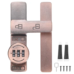 Barn Door Lock, 180 Degree Flip Barn Door Locks and Gate Latches [Red] - Imagen 1 de 6