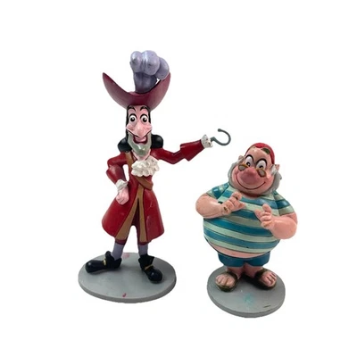 Disney Peter Pan Captain Hook & Mr. Smee PVC Figurines Cake Toppers Vintage - Image 1 of 4