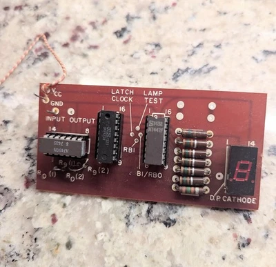 7-Segment LED Display Driver Test Circuit Vintage - Image 1 of 2