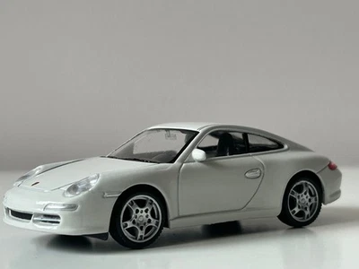 Porsche 911 Carrera Coupe Germany Car Model Diecast Cream Toy 1:43 Scale Welly - Image 1 of 4