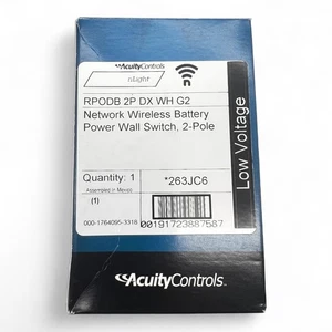 Acuity Controls RPODBA 2P DX WH G2 nLight Network Wireless Battery Wall Switch - Picture 1 of 24