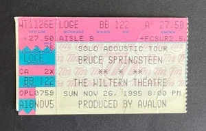Boleto de concierto Bruce Springsteen 1995 26/11/95 Wiltern Theatre, Los Ángeles - Imagen 1 de 2