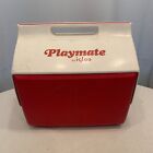 Vintage Igloo PLAYMATE Cooler 16 Quart Red White Push Button 1987 Lunch Box