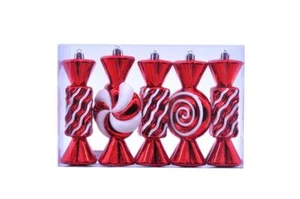 Candy Cane Sweets Pack x5 Christmas Decorations Large 15cm - Picture 1 of 1