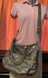 Auténtico BOLSO BANDOLERA TOD'S BRONCEADO Recubierto Cuero Borde Carga HECHO EN ITALIA - Imagen 1 de 12