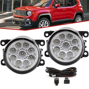 Conjunto de luces antiniebla LED transparentes para parachoques Jeep Renegade 2015-2018 con cableado - Imagen 1 de 12