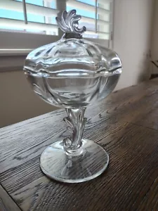 Fostoria Baroque Pattern Covered Jelly Compote - Picture 1 of 6