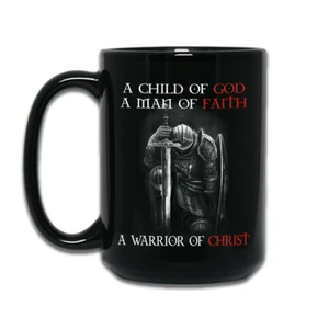 Taza de café Christian Knight Templario Guerrero de Cristo Hijo de Dios Taza Cruzado - Imagen 1 de 5