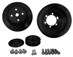 Small Block Chrysler PULLEY KIT 318 340 360 2V HIGH FLOW MARCH V-BELT BLACK - Picture 1 of 6