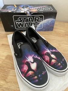 Vans Clásico Sin Cordones Star Wars Saber Fight Negro Tenis Zapatos Para Hombre Talla 6.5 - Imagen 1 de 11