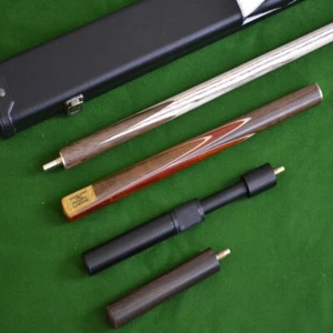 Handmade 4 Piece Snooker Cue Set with Case + Telescopic Extension and Mini Butt - Picture 1 of 3