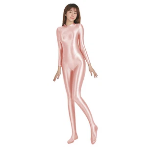 AMORESY Oil Brillo Mono de una pieza Fitness Leotardos Stretch Zentai Bodysuits - Imagen 1 de 45
