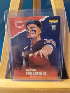 TARJETA DE NOVATO JUSTIN FIELDS 2021 PANINI INSTANTÁNEA NFL DRAFT ILUSTRACIÓN NOCTURNA IS-JF - Imagen 1 de 3