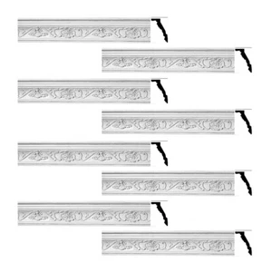 Renovator's Supply Ornate Cornice White Urethane Vineyard Design 8 Pieces Total - Picture 1 of 2
