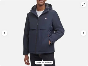 Tommy Hilfiger Men's Performance Hooded Jacket COLOR BLUE  SIZE MEDIUM - Picture 1 of 4