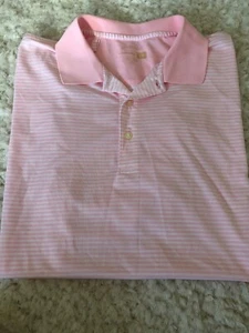 Jack Nicklaus Mens Shirt Size XL PINK White Short Sleeve Performance Golf Polo - Picture 1 of 4