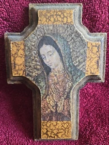Handmade Cross With Mary  - Picture 1 of 6