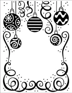 bauble celebration embossing folder -creative expressions sue wilson - ef-097 - Picture 1 of 1