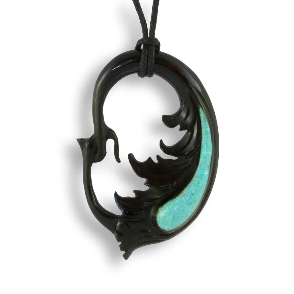 Designer Amulett Anhänger Horn Türkis Kollektion inkl. Band PB278 - Bild 1 von 1