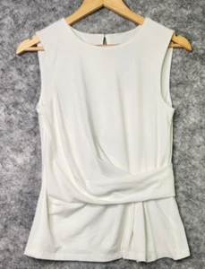 New Calvin Klein Suit Women's Off White Sleeveless Top Sz XS - Picture 1 of 6