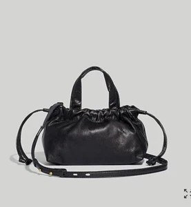 Madewell schwarz Rindsleder Mini Piazza Crossbody Baguette Tasche NH028 $ 118 - Bild 1 von 8