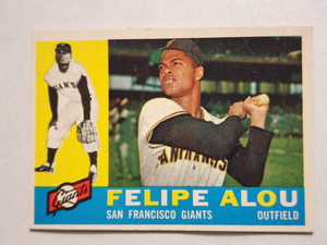 1960 TOPPS BASEBALL FELIPE ALOU #287 SAN FRANCISCO GIANTS BASEBALL CARD